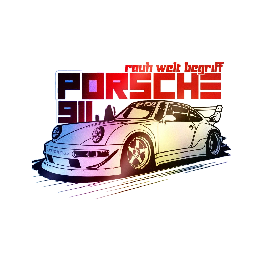Flat-Six Coupe Holographic Stickers